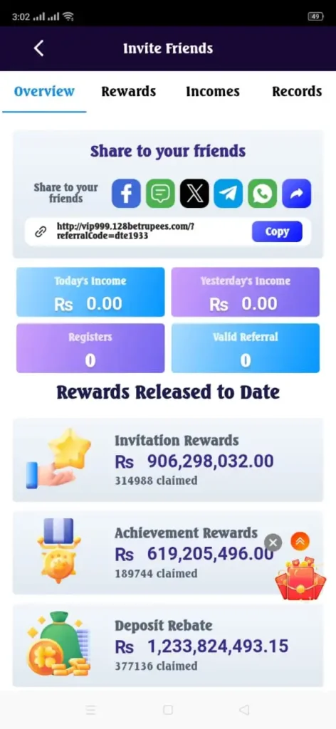 BetRupees Game App